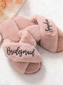 Spersonalizowane koralowe kapcie ślubne, prezenty na wieczór panieński, prezenty dla druhen, artykuły na przyjęcie weselne, upominki na wieczór panieński, prezenty świąteczne, prezenty na Święto Dziękczynienia