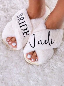 Spersonalizowane koralowe kapcie ślubne, prezenty na wieczór panieński, prezenty dla druhen, artykuły na przyjęcie weselne, upominki na wieczór panieński, prezenty świąteczne, prezenty na Święto Dziękczynienia