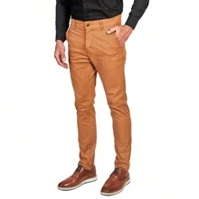 Men's Twill Trousers - Camel - Ver 1