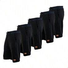 Kit 5 Bermuda Shorts Sweatpants Men's Gym By Zaroc - màu đen - Xem 1