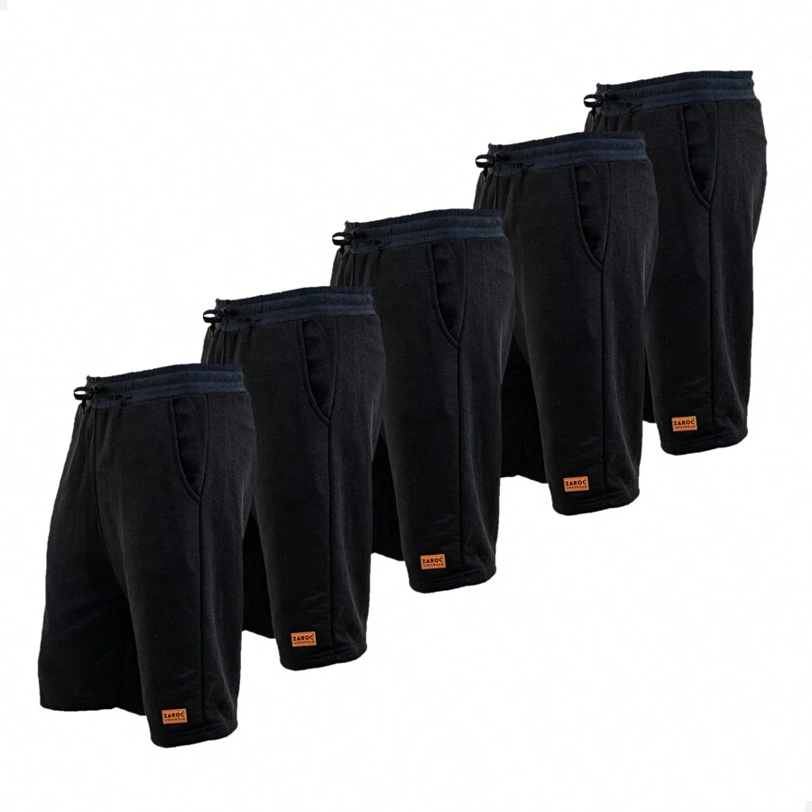 Kit 5 Bermuda Shorts Sweatpants Men's Gym By Zaroc - màu đen - Xem 1