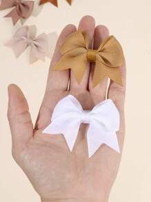 24pcs Earth Tone Color Hair Bows For Toddler Girls Brown Beige Khaki Small Grosgrain Ribbon Bow Hair Clips Elegant Alligator Clips With Tail Solid Color Barrettes Hairpins For All Seasons Kids Baby Hair Accessories