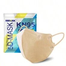 10pcs/Pack Adult 3D Stereo Fashionable Facemasks, 4-Layer 5D KN95 Protection