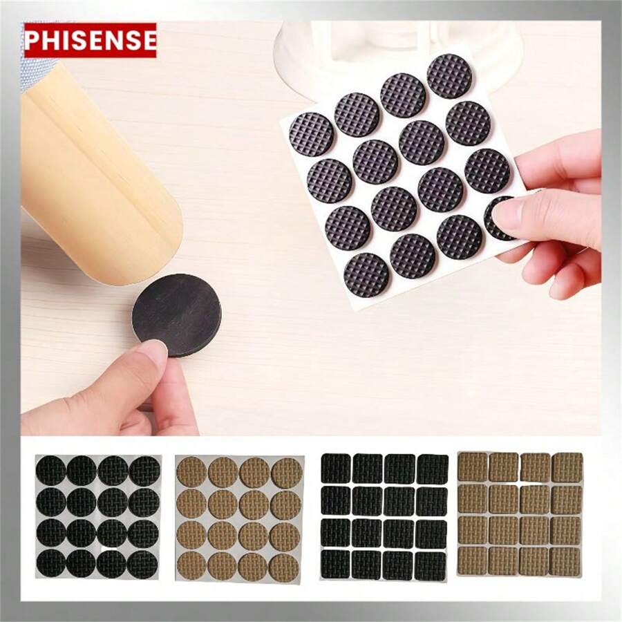 Kit 16-48pcs EVA Furniture And Chair Foot Protectors - 棕色圓形 - 查看 1