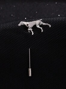 1枚时尚金/银胸针，百搭西装胸针，奢华金属飞机、狼头、蜜蜂、蜻蜓、狗造型，适合搭配西装穿着 - 胸針 - 查看 27