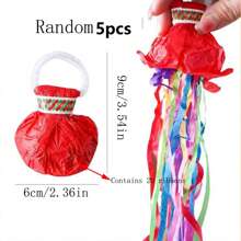 5pcs/10pcs/20pcs Hand-Thrown Ribbon Ambiance Props Containing 20 Ribbons For Wedding Party Spider Silk Birthday Hand-Thrown Celebration Spray Flowers - Multicolor - View 9