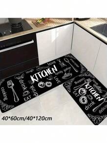 Kitchen Carpet Non-Slip Waterproof Anti Fatigue Door Mat Home Floor Rug - 40*60+40*120cm(Size S+L SET) - View 2
