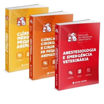 Kit Sanar de Manuais da Medicina Veterinária (Volumes 1, 2 e 3)