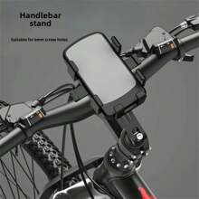 1pc Aluminum Alloy Bicycle Phone Holder, Mountain Bike Road Handlebar Mount Cradle Bracket For Navigation - Multicolor - View 13