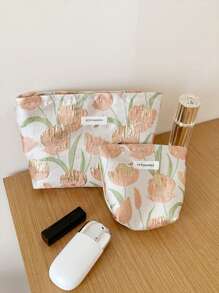 1 件/套 金色郁金香 轻便便携式旅行化妆包 大容量化妆包 护肤包 口红包 钱包包 多功能收纳包 可装口红、唇油、指甲油、化妆刷、化妆品、护肤品、防晒霜、硬币、耳机、卫生巾、小件物品 旅行必需品 邮轮必需品 度假必需品 通勤必需品 适合女生、职业女性 送给朋友、老师、妈妈和自己的周年纪念礼物 - 彩色 - 查看 17