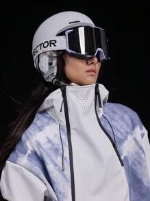 VECTOR MOTION 紧凑型帽檐滑雪头盔，男女通用减震防撞透气保暖轻便可拆卸可调节滑雪帽