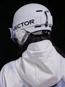 VECTOR MOTION 紧凑型帽檐滑雪头盔，男女通用减震防撞透气保暖轻便可拆卸可调节滑雪帽