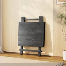 LIVINGANDHOME Living And Home Folding Wooden Dining Table - Black - View 5