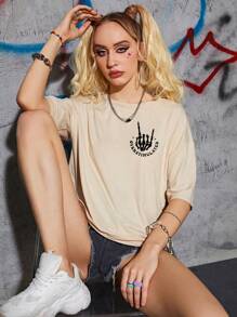 Camiseta holgada con estampado de calavera para mujer NO ME HABLES CUANDO ESTÉ SOBRESTIMULADA, TE LASTIMARÉ LOS SENTIMIENTOS