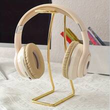 1 Stück Metall Kopfhörer Ständer für den Schreibtisch, geeignet für alle Kopfhörergrößen, gold/rosegold
