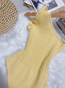 Women's Modal Bodysuit - 黃色 - 查看 2