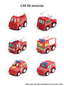 Mini Toy Car Set, Construction/Fire/City Service Car (Random Color), With Storage Box, Birthday/Christmas Gift For Boys & Girls - Multicolor - View 11