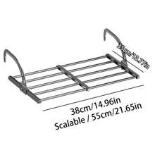 Multifunctional Window Outdoor Balcony Drying Rack, Window Sill Shoe Drying Hang Clothes Rack, Foldable Expandable Radiator Clothes Drying Rack Dress Pants Shoes Jeans Boots Skirt - Clothes Drying Rack - View 2
