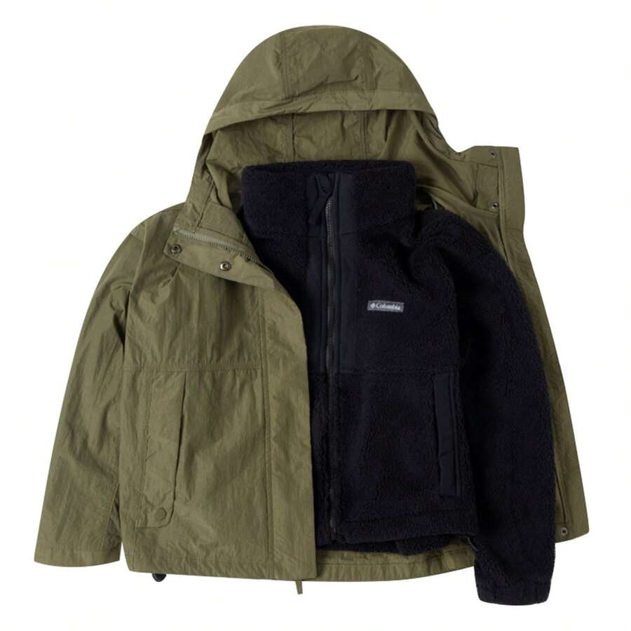 Columbia Áo khoác gió giữ nhiệt ngoài trời dành cho nữ - màu xanh lá - Xem 1