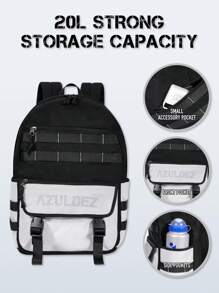 20L Military Tactical Backpack For Men, Tactical Bag Bug Out Bag, Army 3 Days Assault Pack, Small Tactical Backpack Assault Bag - Black and White - View 3