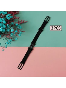 3 件装弹性胸罩防滑夹，可调节内衣运动肩带，用于塑形和固定 - 杏色 - 查看 21