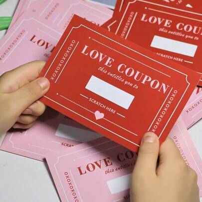 10 piezas Tarjeta de felicitación de cupón rascable de amor, Tarjeta de cupón de amor DIY para el Día de San Valentín, Ideas de cita romántica rascable DIY para parejas, Tarjetas de noche, Regalo de pareja para esposa/esposo, Bodas, Aniversarios, Regreso a la escuela Día de San Valentín