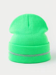 1 件装男士时尚纯色反光条纹针织帽，温暖实用，适合秋冬季日常穿着 - A - 查看 16