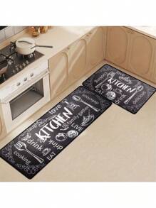 Kitchen Carpet Non-Slip Waterproof Anti Fatigue Door Mat Home Floor Rug - 40*60+40*120cm(Size S+L SET) - View 6