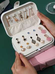 1 hộp đựng đồ trang sức du lịch, hộp đựng đồ trang sức đơn giản cho du lịch và gia đình, hoa tai, nhẫn, vòng tay di động, hộp đựng đồ trang sức, thiết bị lưu trữ đồ trang sức bằng da thời trang được cá nhân hóa, hộp đựng đồ trang điểm, hộp đựng kem dưỡng da, hộp đựng hoa tai, hộp đựng đồ trang sức, hộp đựng đồ trang sức lớn, hộp đựng đồ trang điểm, hộp đựng, hộp đựng đồ trang điểm, trưng bày túi, kệ lưu trữ, kệ Acrylic, hộp đựng đồ túi, cho bãi biển ngày lễ, bộ sưu tập phòng tắm, bộ sưu tập phòng ngủ, dung tích lớn - Nhiều màu - Xem 3