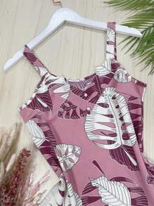 Beautiful, Fashionable Crepe Fabric Printed Tank Top - 淺粉色 - 查看 3