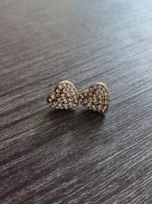Rakol 2 chiếc bông tai đính đá Cubic Zirconia màu bạc thanh lịch dành cho nữ Bông tai đính đá Cubic Zirconia trang trí hình trái tim dành cho nữ dự tiệc cưới - Nhiều màu - Xem 3