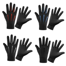 1 par de guantes térmicos de invierno para hombres y mujeres, guantes a prueba de viento y antideslizantes, guantes para pantalla táctil cálidos para exteriores, correr, ciclismo, conducir, adecuados para ciclismo, montar motocicleta y esquiar, calentadores de manos de invierno