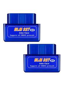 Escaner Automotriz Mini Elm327 Obd2 V2.1 Bluetooth 2 Piezas,Elm327 Launchh OBD2 Herramienta de escaneo Bluetooth profesional y lector de códigos para Android y PC, interfaz OBDII OBD2 Escáner de diagnóstico automático para automóvil - Azul - Ver 1