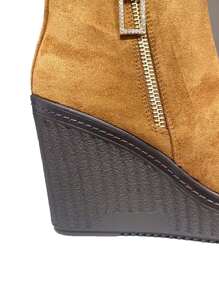 TULIPANO Comfortable And Elegant Women's Ankle Boots For Autumn And Winter, Low And Short Boots Ideal For Everyday Use, Casual Style Women's Ankle Boots Perfect For Any Occasion And Outfit - 駝色 - 查看 10