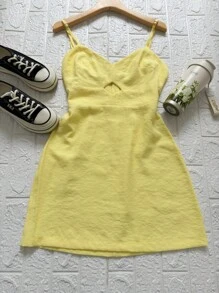 Short Dress Marrante Faminina - 黃色 - 查看 1