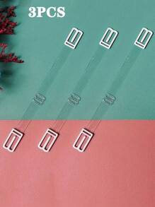 3 件装弹性胸罩防滑夹，可调节内衣运动肩带，用于塑形和固定 - 杏色 - 查看 18