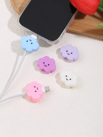 Cartoon Cloud Cable Protector, Prevent Dirt & Damage, Compatible With Iphone 20W Fast Charging Cable, Cable Organizer & Bite Holder Charger Protector