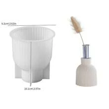 1 件水波花瓶硅胶模具、铅笔架石膏模具、DIY 手工粘土环氧树脂硅胶铸造模具 - 白色 - 查看 11