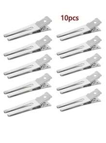 30Pack Double Prong Clips, Hairdressing Curl Setting Section Hair Clips, Metal Clips For Hair Salon, Barber, DIY, Styling - Silver - View 10
