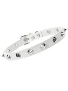 1pc Punk Gothic Rivet Choker Necklace, Sexy Black & White Collar Necklace, Adequado para o dia a dia feminino, roupa de festa, festa de Natal, aniversário criativo, presente de dia dos namorados, mãe, mãe, dia das mães, presente
