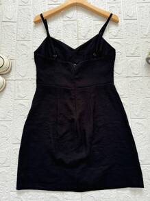 Short Dress Marrante Faminina - Negro - Ver 4