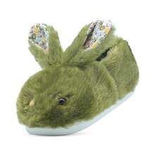Women Cute Bunny Slippers Cozy Cartoon Animals Slippers Fluffy Plush Rabbit Slippers Fuzzy Funny House Shoe Winter Indoor Outdoor Slippers - 綠色 - 查看 4