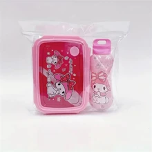 Sanrio 1pc / Sanrio Cartoon Bento Box Set With Matching Water Bottle - Cute, Leakproof Lunch Container For School, Work, And Travel ,Kitchen,Christmas Gift Mug Suitable For Camping And Back-To-School Travel Back To School Gift For Girls Boy