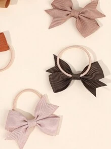 24pcs Earth Tone Color Hair Ties For Toddler Girls Brown Beige Khaki Elastic Ponytail Holders Small Hair Ties For Baby Girls Infants Solid Color Grosgrain Ribbon Rubber Bands Colorful Hair Bows Hair Ropes Kids Baby Hair Accessories Love Valentine - Multicolor - View 5