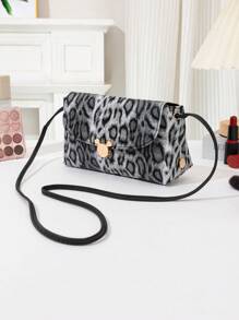 YL Women's New Fashion Leopard Print Phone Crossbody Bag