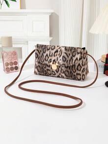 YL Women's New Fashion Leopard Print Phone Crossbody Bag