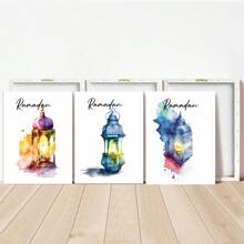 3pcs Canvas Wall Posters,Star Moon Decoration Posters, Holiday Decoration Gift,Wall Arts Decorative Murals, Home Decor,Bedroom Living Room Hallway Decoration,Poster Art Rama Decoration Gifts Birthday Graduation - Multicolor - View 11