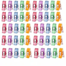 100pcs Sewing Clips Colorful Clips Multipurpose Plastic Craft Crocheting KnittingClothing Clips Color Binding Clips Paper - Multicolor - View 3
