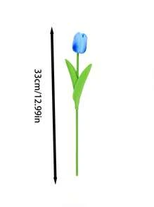 4pcs Artificial PU Mini Tulip, Wedding Photography Prop, Home Decor Fake Flowers