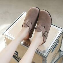 Men's And Women's Suede Clogs Leather Mules Cork Footbed Sandals Potato Shoes With Arch Support,Trendy Sandals - Brown - View 4